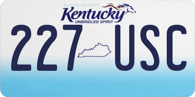 KY license plate 227USC