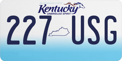 KY license plate 227USG