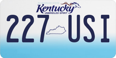 KY license plate 227USI