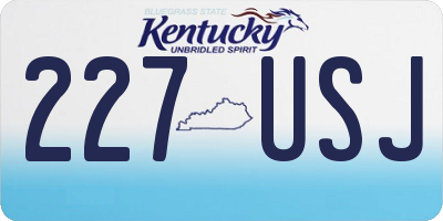 KY license plate 227USJ