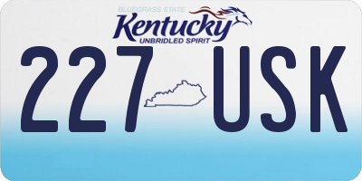 KY license plate 227USK