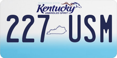 KY license plate 227USM