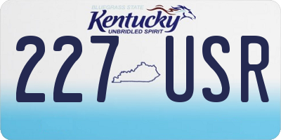 KY license plate 227USR