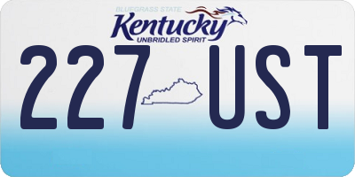 KY license plate 227UST