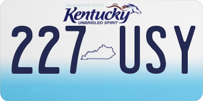 KY license plate 227USY