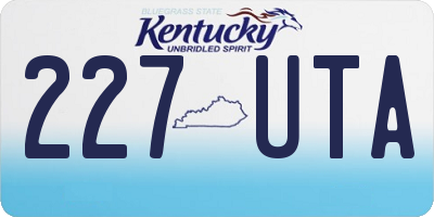 KY license plate 227UTA