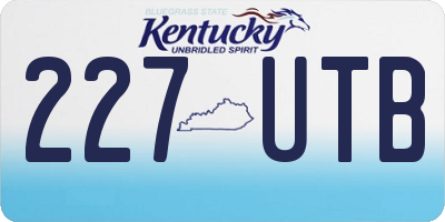 KY license plate 227UTB