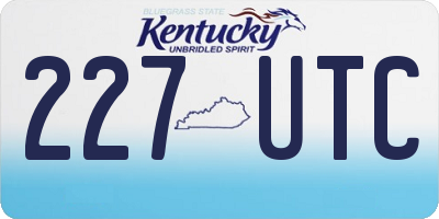 KY license plate 227UTC