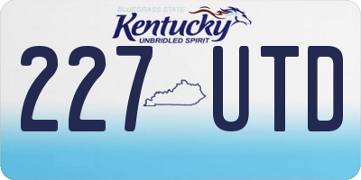 KY license plate 227UTD