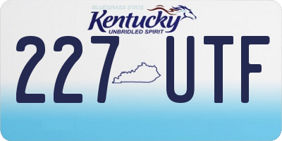 KY license plate 227UTF