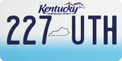 KY license plate 227UTH