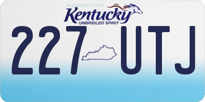 KY license plate 227UTJ