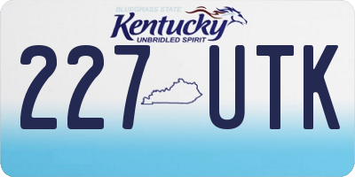 KY license plate 227UTK