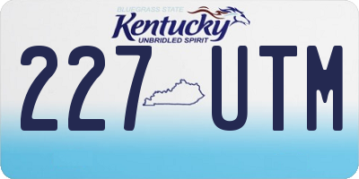 KY license plate 227UTM