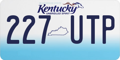 KY license plate 227UTP