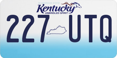 KY license plate 227UTQ