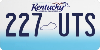 KY license plate 227UTS
