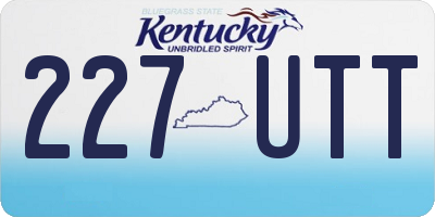 KY license plate 227UTT