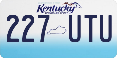 KY license plate 227UTU