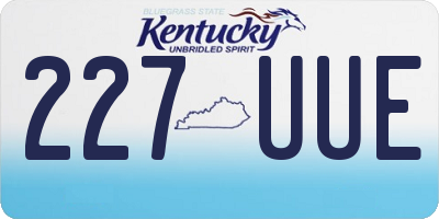 KY license plate 227UUE