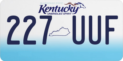 KY license plate 227UUF