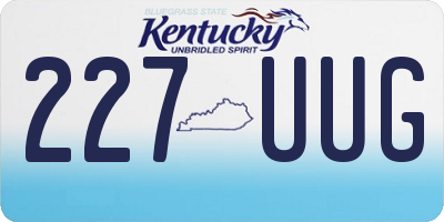 KY license plate 227UUG