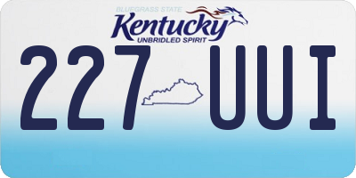 KY license plate 227UUI