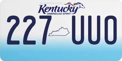 KY license plate 227UUO