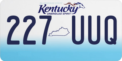 KY license plate 227UUQ