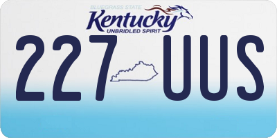 KY license plate 227UUS