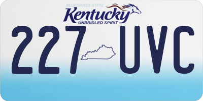 KY license plate 227UVC