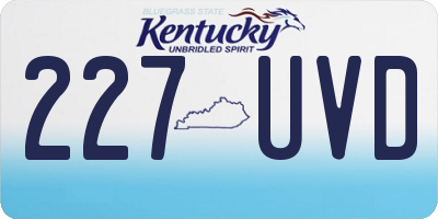 KY license plate 227UVD