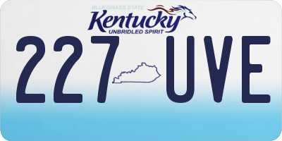 KY license plate 227UVE