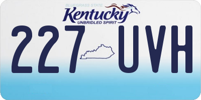 KY license plate 227UVH