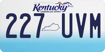 KY license plate 227UVM