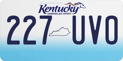 KY license plate 227UVO