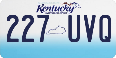 KY license plate 227UVQ