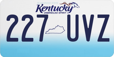 KY license plate 227UVZ