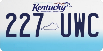KY license plate 227UWC