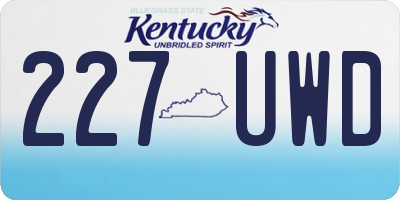 KY license plate 227UWD