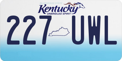 KY license plate 227UWL