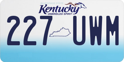 KY license plate 227UWM
