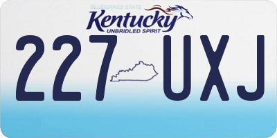 KY license plate 227UXJ