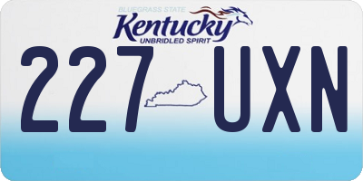 KY license plate 227UXN