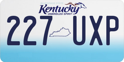 KY license plate 227UXP