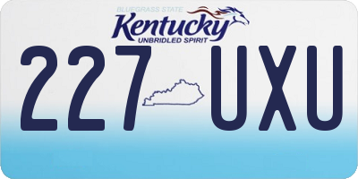 KY license plate 227UXU