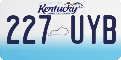 KY license plate 227UYB