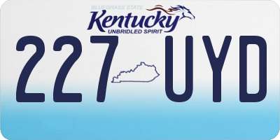 KY license plate 227UYD