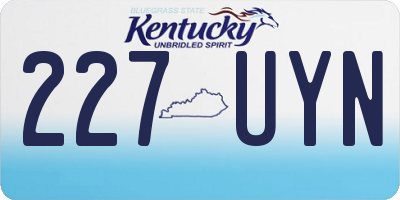 KY license plate 227UYN