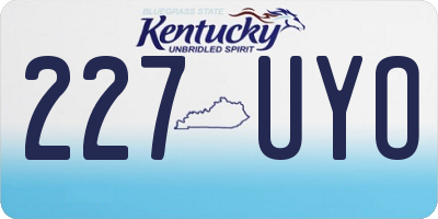 KY license plate 227UYO